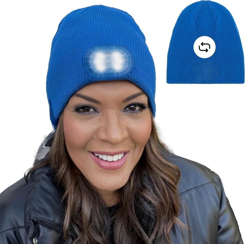 HEAD LIGHTZ Store ® Rechargeable LED Beanie Hat – Hands-Free Lighted Cap for Running, Walking & Camping – As Seen on Oprah’s Favorite Things – Machine Washable, Unisex - Image 1